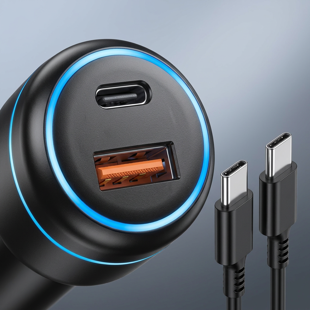 홈플래닛 PD 3.0 48W 2포트 차량용 시거잭 고속 충전기 후기: C to C 케이블 포함 가성비 끝판왕 이미지 2